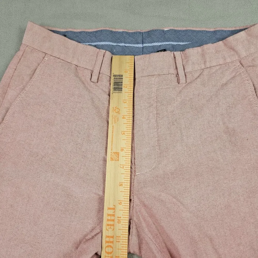J.Crew Bowery Pants Men 31x30.5* Red Urban Slim Chino Cotton Flat Front Prep Ivy